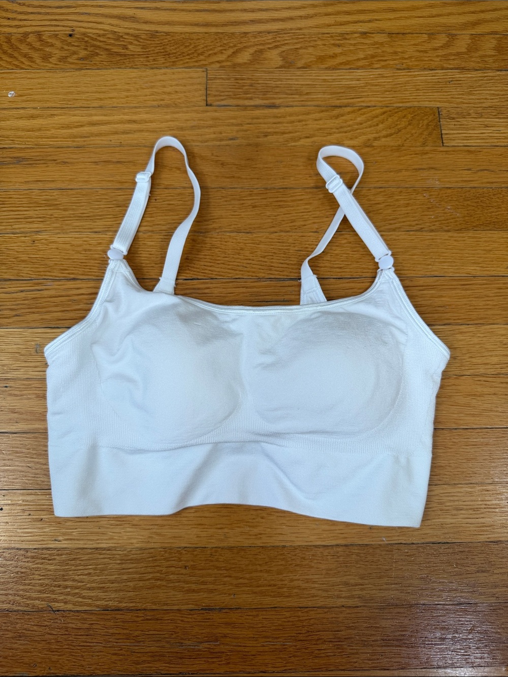 Warner's White Seamless Scoop Bralette
